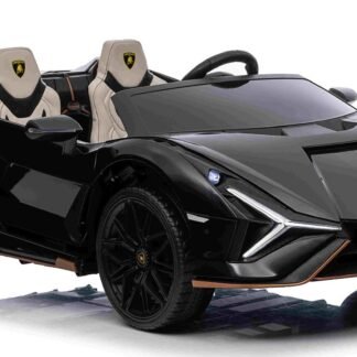 COCHE LAMBORGHINI SIAN 4X MOTORES 12V, 2 PLAZAS, RC, FULL OPTION, NEGRO - BN-SIAN2PLNEGRO